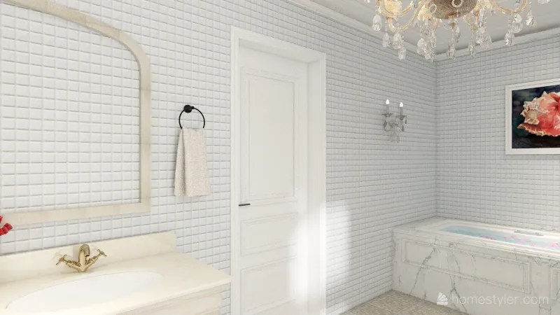 Classic house- 3 bedrooms/3 bathrooms 3d design renderings