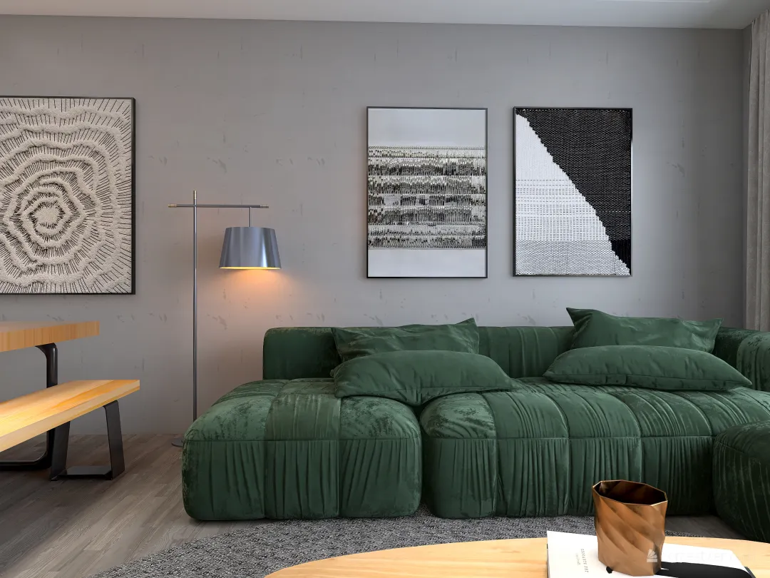 Bauhaus Contemporary new project Grey Green 3d design renderings