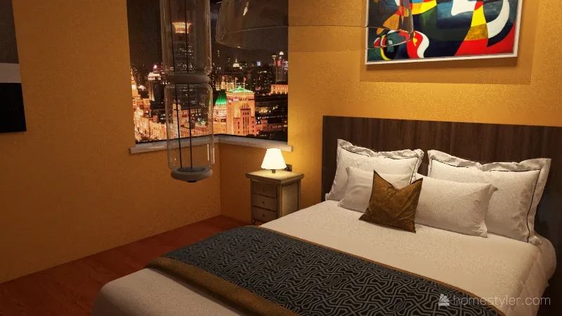 Dely bedroom 3d design renderings