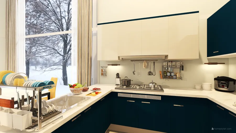 Winter Mini House 3d design renderings