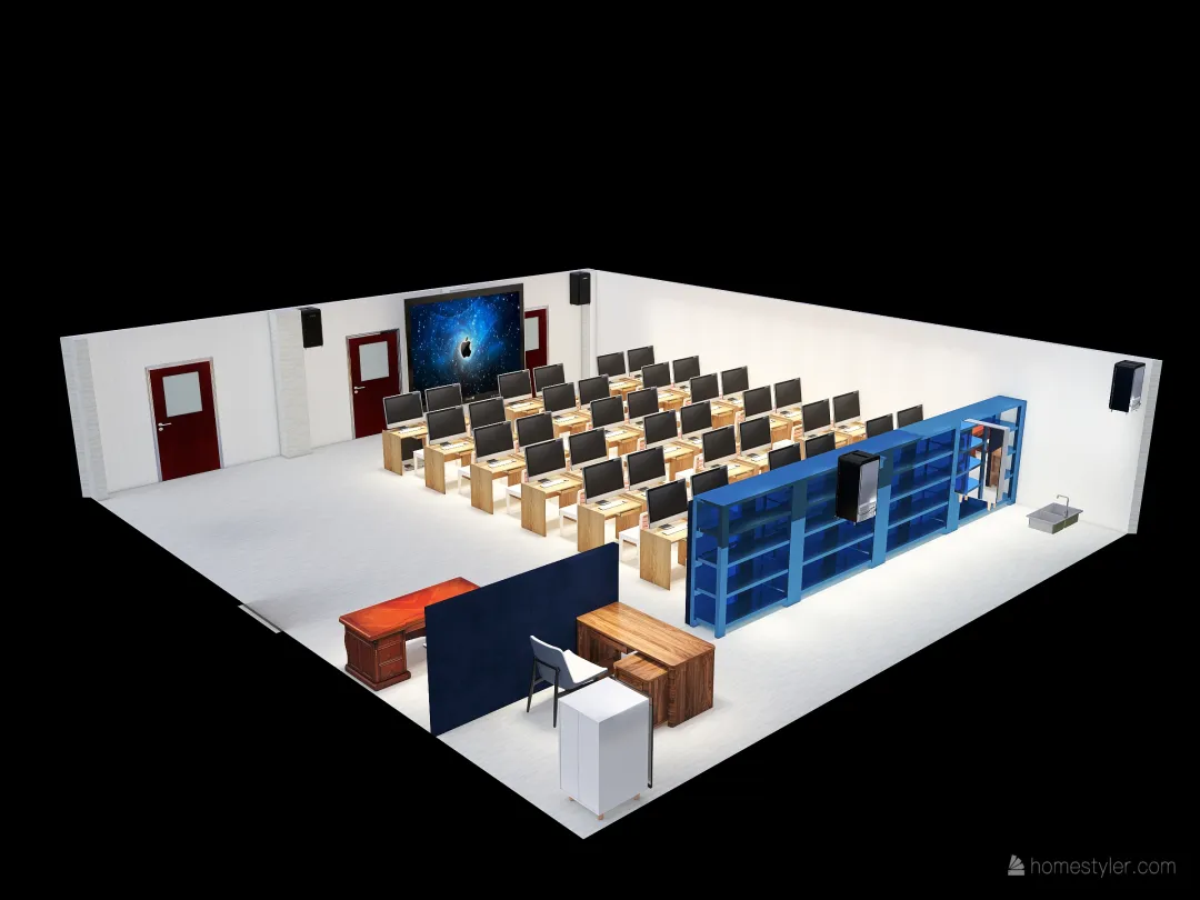 Copy of Computer Room (542) Plan 4 3d design renderings