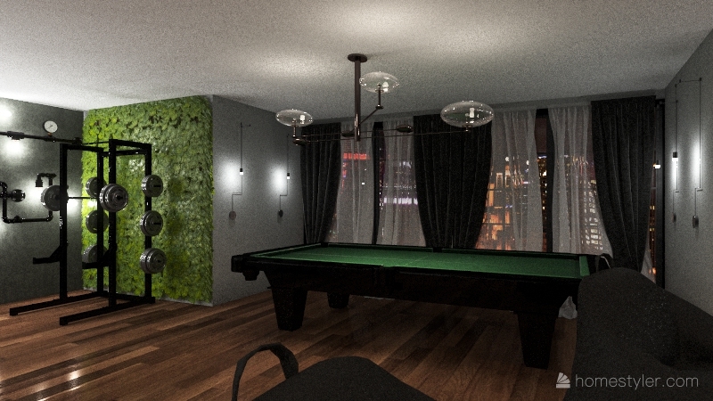 gamer room 3d design renderings