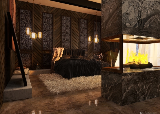 Luxury Master Bedroom Design Rendering
