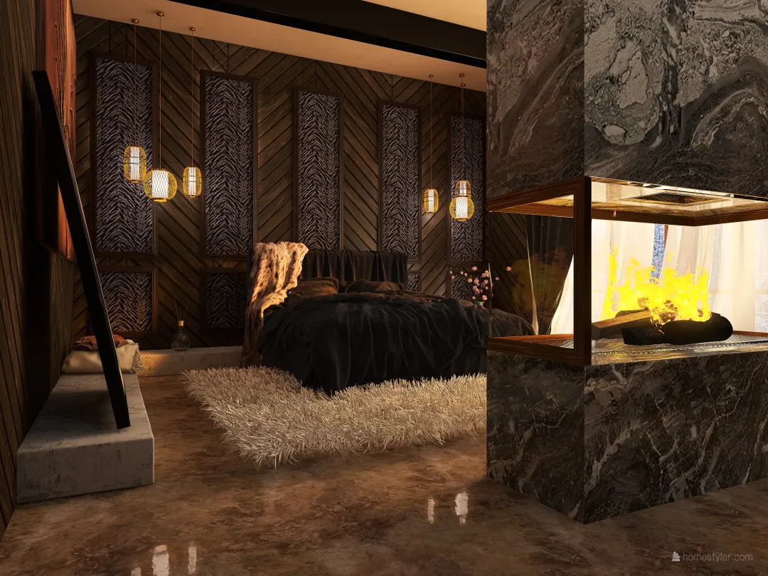 Luxury Master Bedroom 3d design renderings
