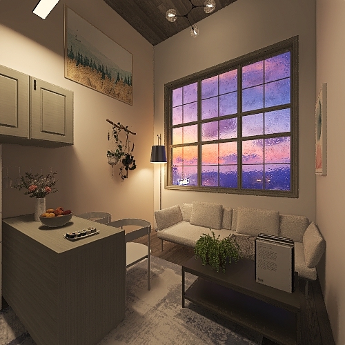 Mikas Tiny Home Interior Design Render