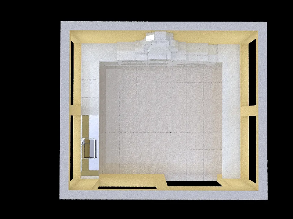 Terraço da churrasqueira 3d design renderings
