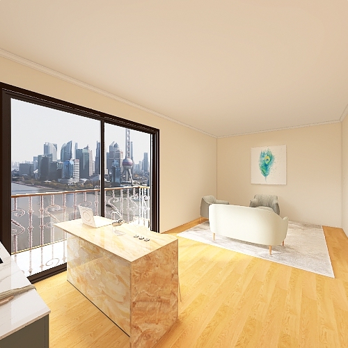 a luxury city apartment    Design Rendering