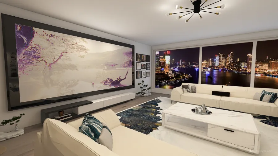 Living Room Redesign for KEIRA 3d design renderings