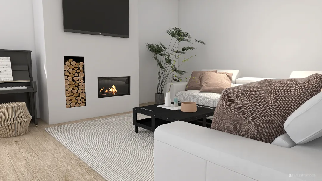 Contemporary Modern Petit appartement de style ferme moderne en Californie White 3d design renderings