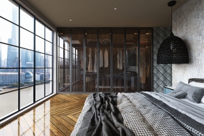 Dormitorio Industrial Design Rendering