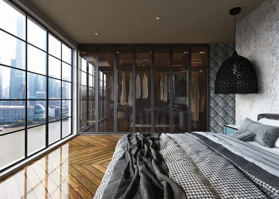 Dormitorio Industrial Design Rendering