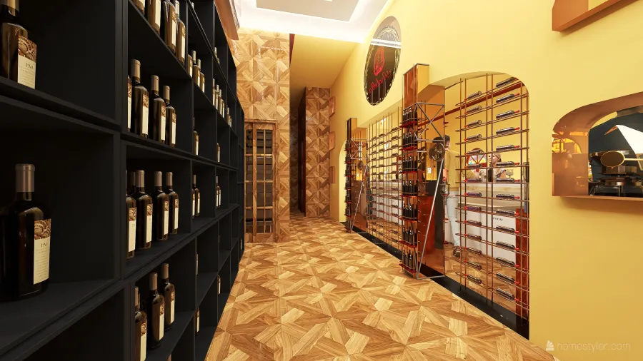 wine storage 3d design renderings