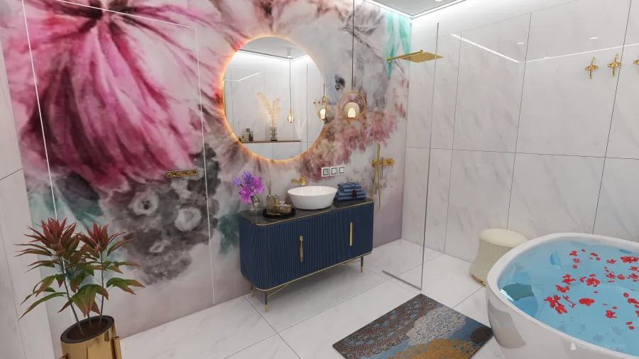 Romantic Bathrooms 3d design renderings