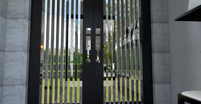Bauhaus Inspired, double story. Interior Design Render