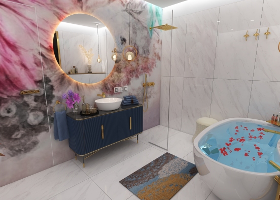 Romantic Bathrooms Design Rendering