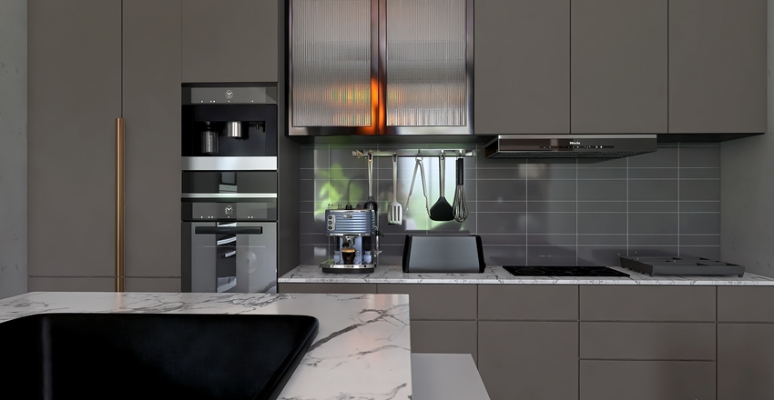 Bauhaus Inspired, double story. Interior Design Render