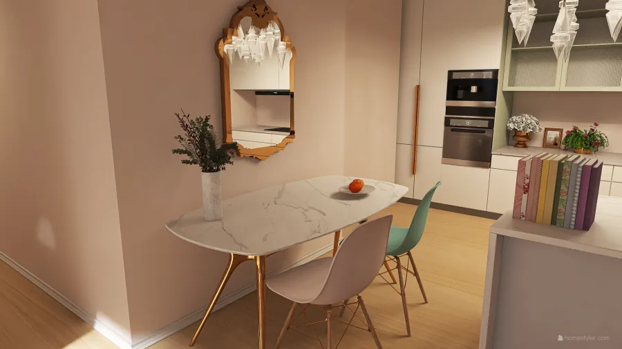 Dining, Kitchen, Living, Foyer 3d design renderings