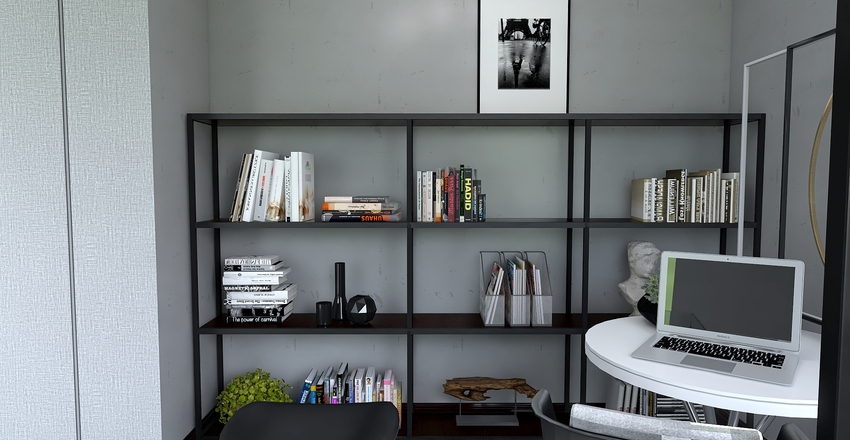 Bauhaus Inspired, double story. Interior Design Render