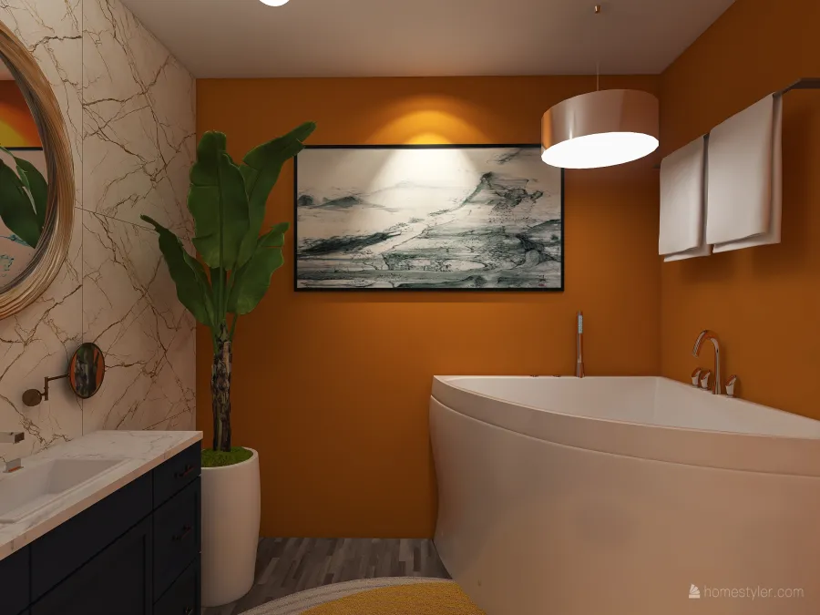 Yoni's Redesigned Master Bathroom - Anaya Parikh 3d design renderings