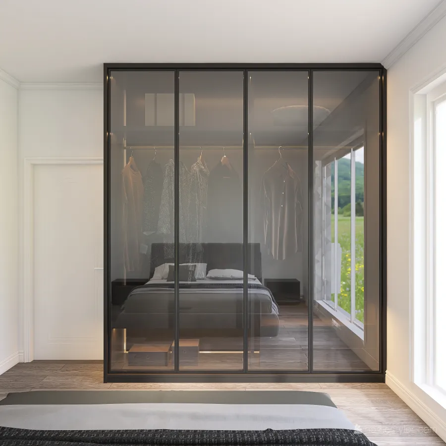 Simple bedroom 3d design renderings