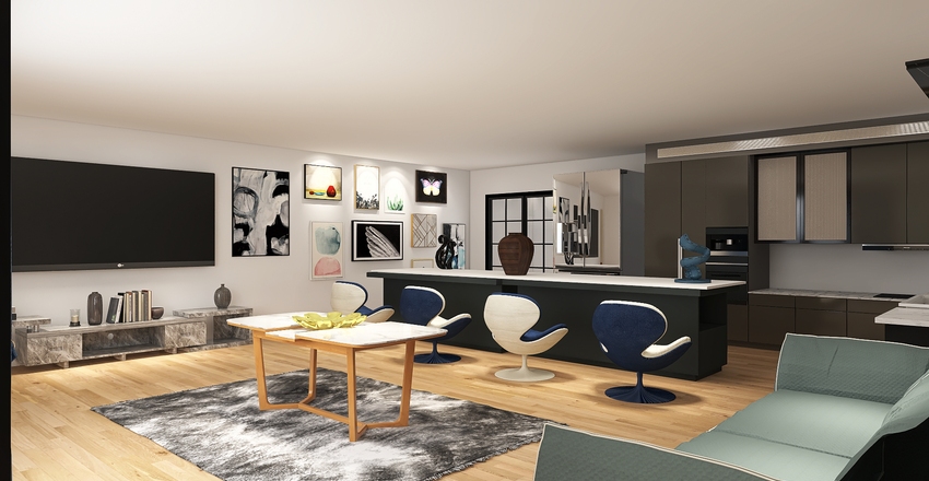 Jana's Redesign of Dylan's Dream House Project Interior Design Render