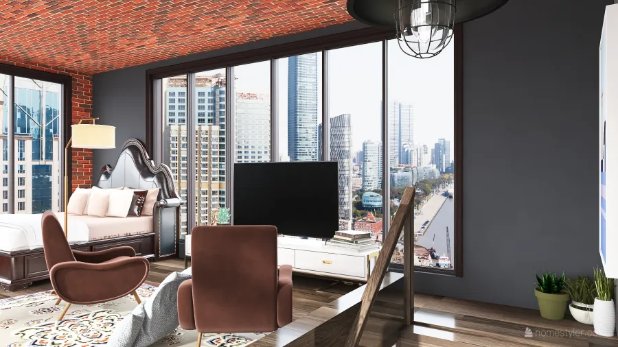 NYC Loft 3d design renderings