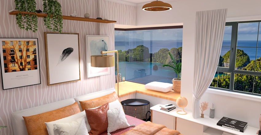 Contemporary Island Getaway Interior Design Render