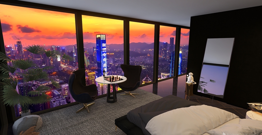Suite above the clouds Interior Design Render