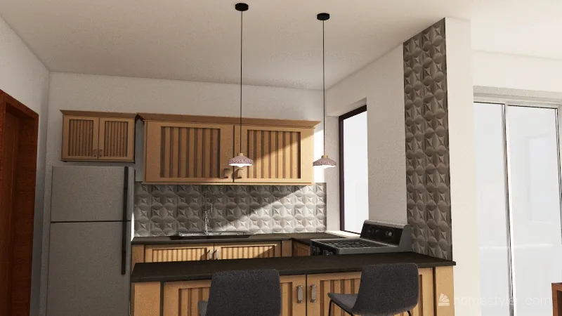 Copy of Casa de Warde - Cozinha 4 3d design renderings