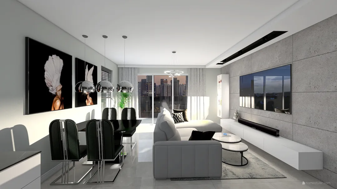 Projekt mieszkania Moniki i Grzegorza 3d design renderings