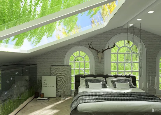 bedroom in the trees Design Rendering