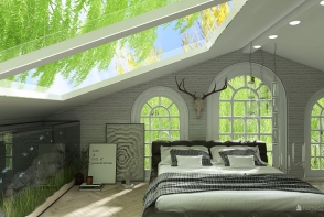 bedroom in the trees Design Rendering