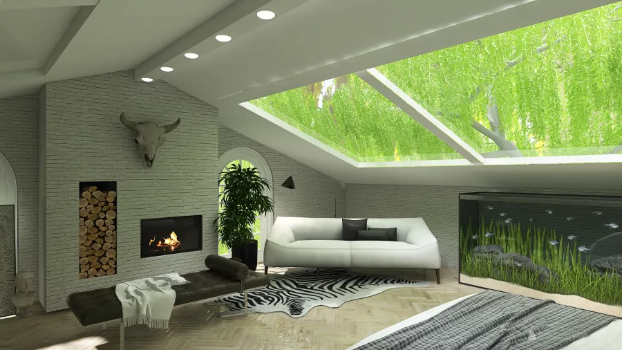 bedroom in the trees 3d design renderings