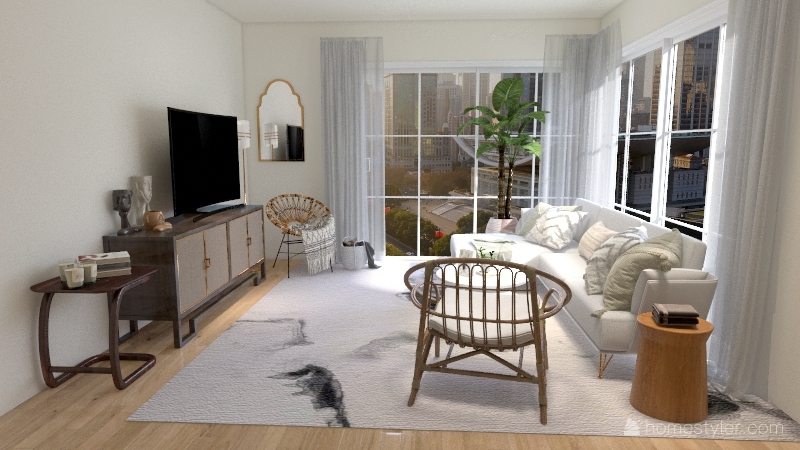 Netflix living room 3d design renderings