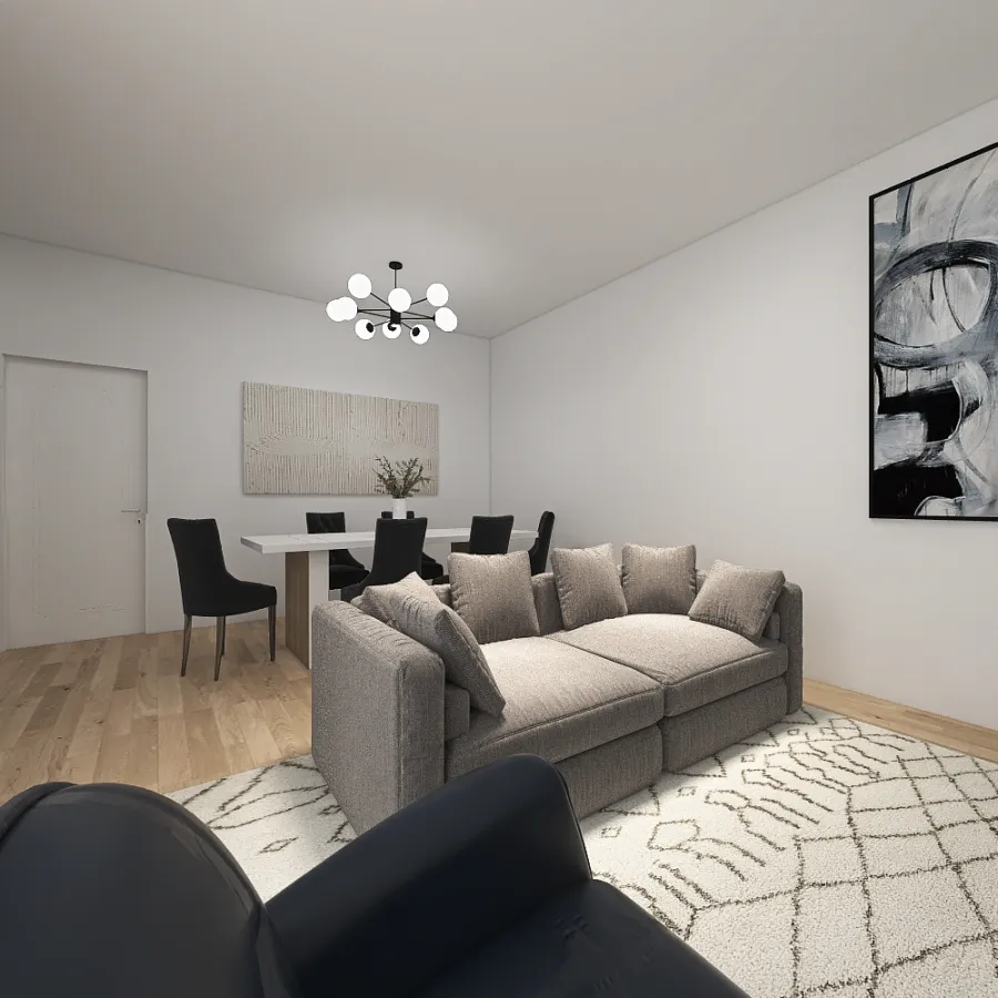 Underground Living & Dining Room (Laundry Room) 3d design renderings
