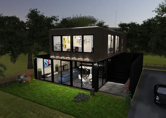 Container House Design Rendering