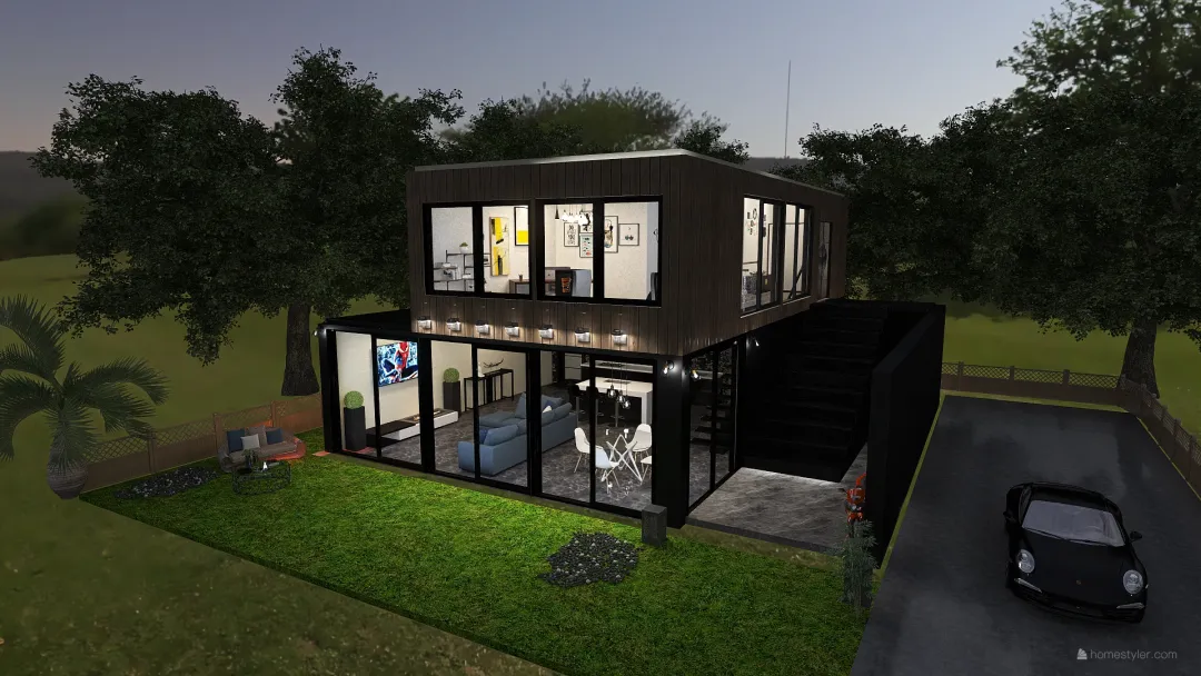Container House 3d design renderings