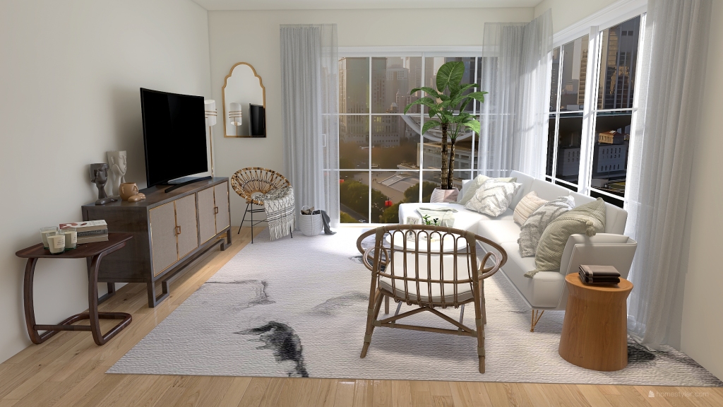 Netflix living room 3d design renderings