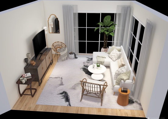 Netflix living room Design Rendering