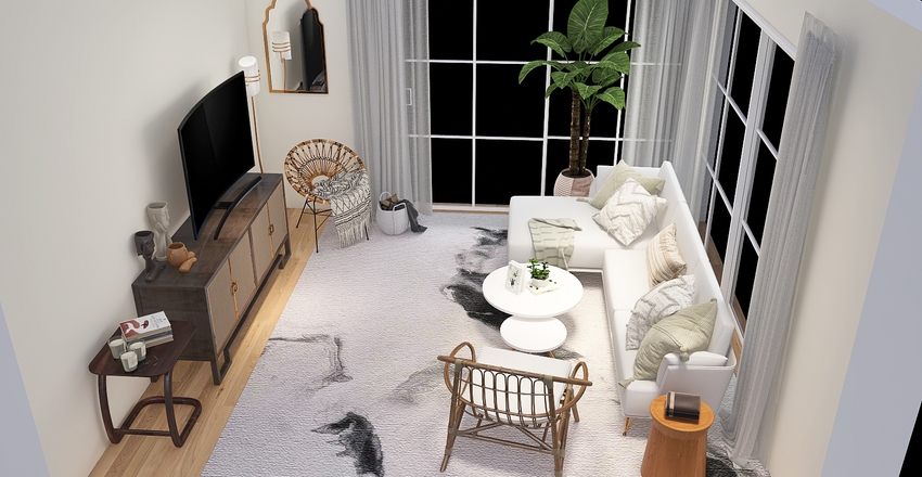 Netflix living room Interior Design Render
