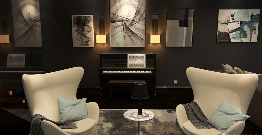 Family Home Interior Design Render