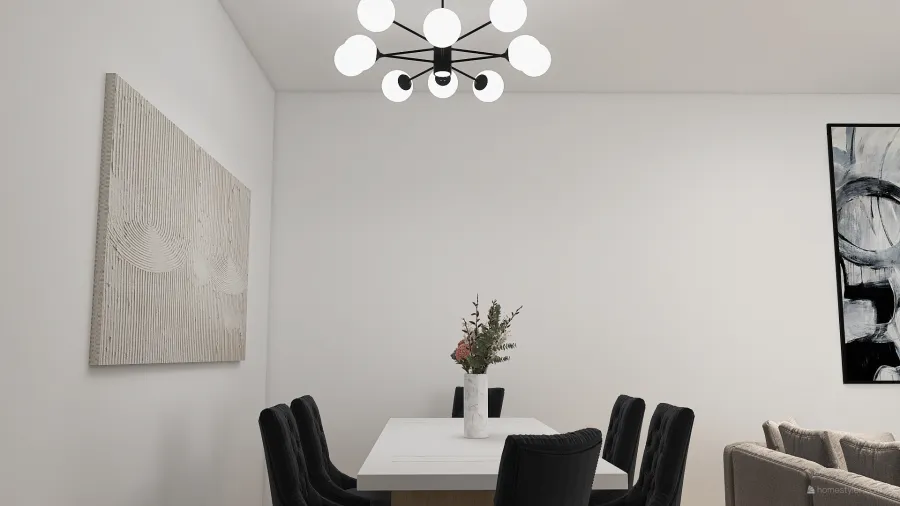 Underground Living & Dining Room (Laundry Room) 3d design renderings