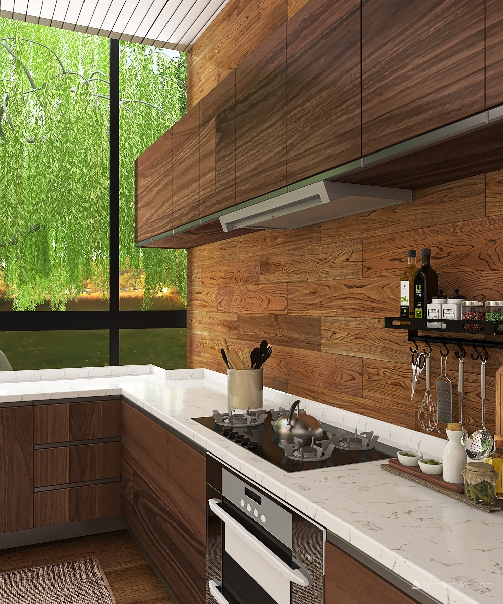 small loft in the forest 3d design renderings