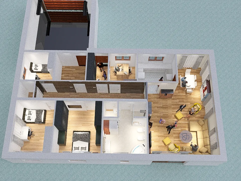 Nowy dom bez garażu 3d design renderings