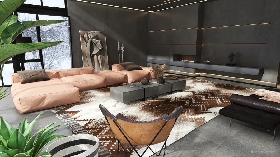 Modern Bauhaus MODERN HAUS Black Grey 3d design renderings
