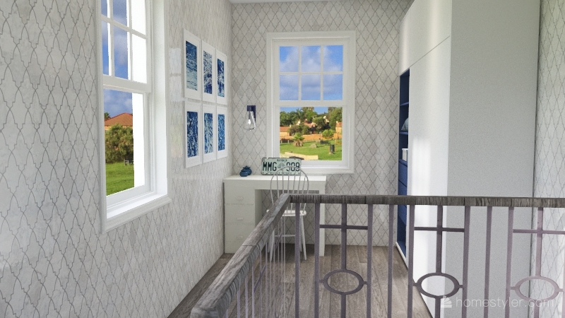 BLUE tiny house 3d design renderings