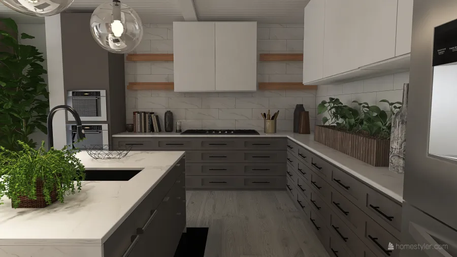 Haws kitchen and dining Reno 3d design renderings