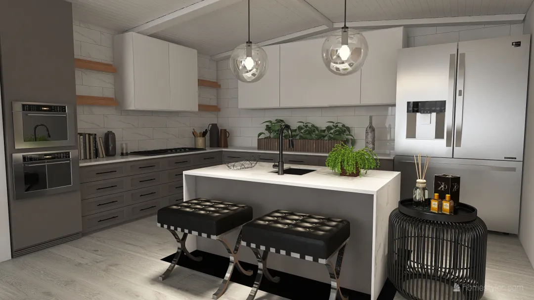 Haws kitchen and dining Reno 3d design renderings