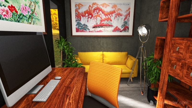 2021 & most people are working from home! Interior Design Render