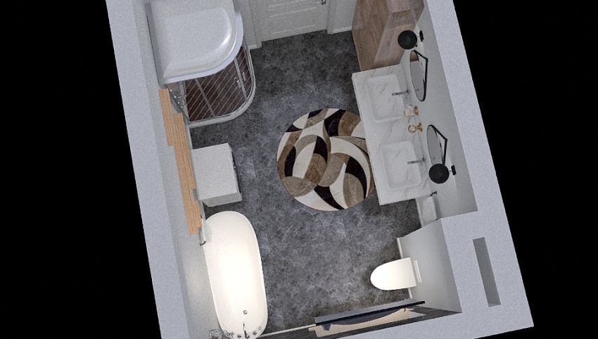 Funkcjonalna łazienka 3d design picture 12